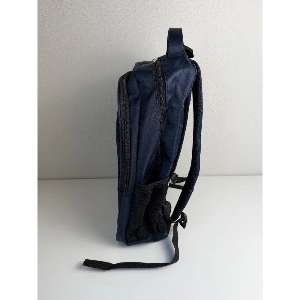Bowlift Unisex Laptop Backpack Navy Blue Multi-Pocket Travel School Bag OS